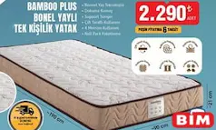 HOMEDİUS BAMBOO PLUS BONEL YAYLI TEK KİŞİLİK YATAK